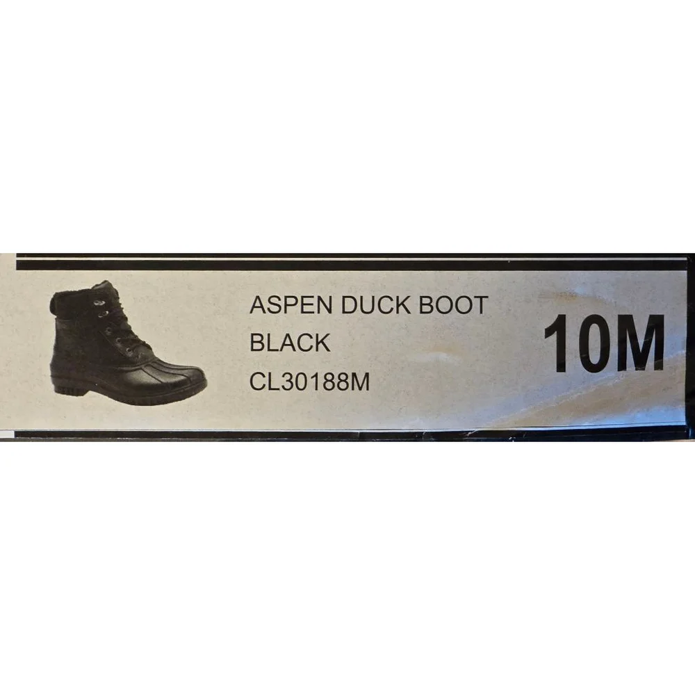 NWT Men's London Fog Black Aspen Duck Boots 10M Outdoors Fishing Hunting